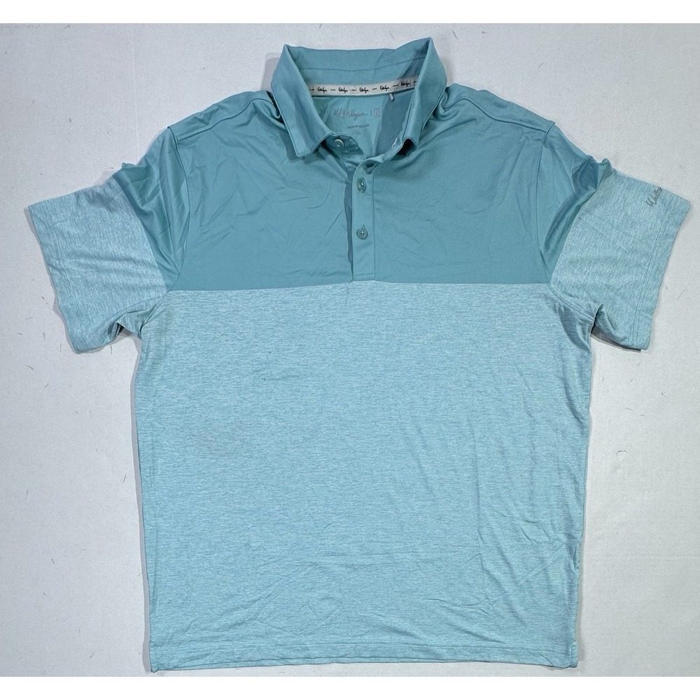 Walter Hagen Golf Polo Shirt Mens XL Blue Two-Tone Performance Athletic‎ Stains